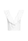 PRIA CROPPED V NK RUFFLE TANK-ALICE + OLIVIA