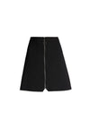 RILEY ZIP FRNT SHORT SKIRT-Black-ALICE + OLIVIA