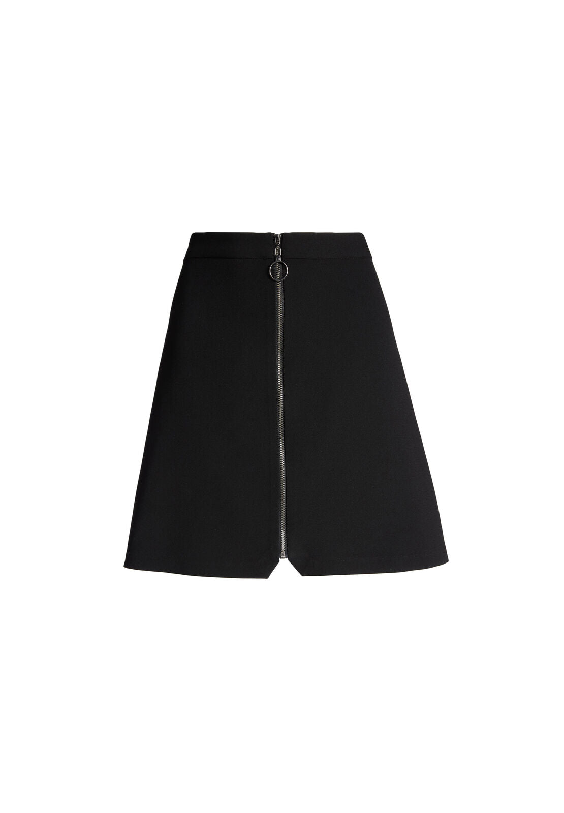 RILEY ZIP FRNT SHORT SKIRT-Black-ALICE + OLIVIA