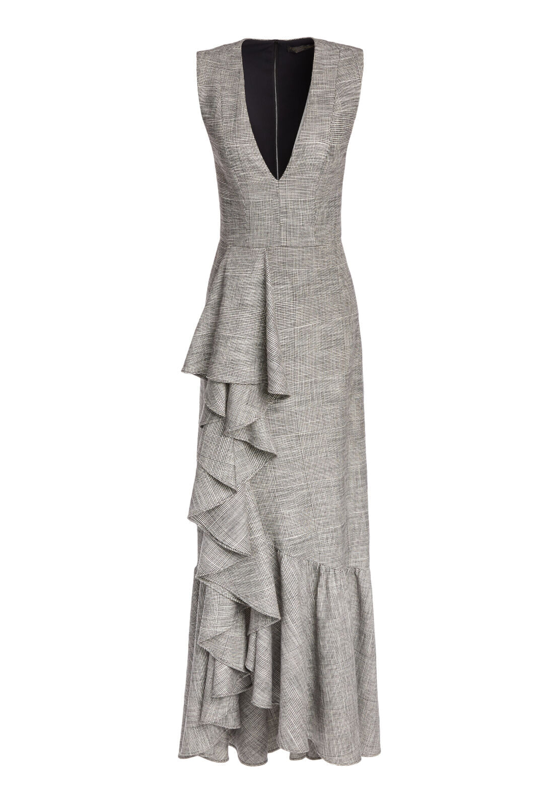 BIRCH V NK RUFFLE DRESS-ALICE + OLIVIA