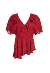 PANDORA RUFFLE TIER BLOUSE-ALICE + OLIVIA
