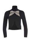 ADDISON EMBELL BOW CROP JKT-ALICE + OLIVIA