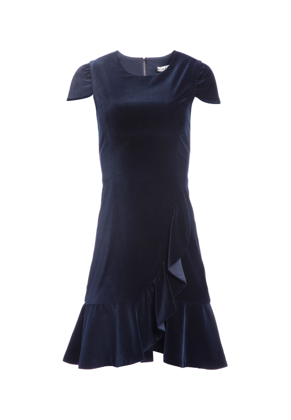 ENID RUFFLE FRNT FIT FLR DRESS