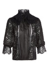 PAULETTA PLEATED TIE NK BLOUS-ALICE + OLIVIA