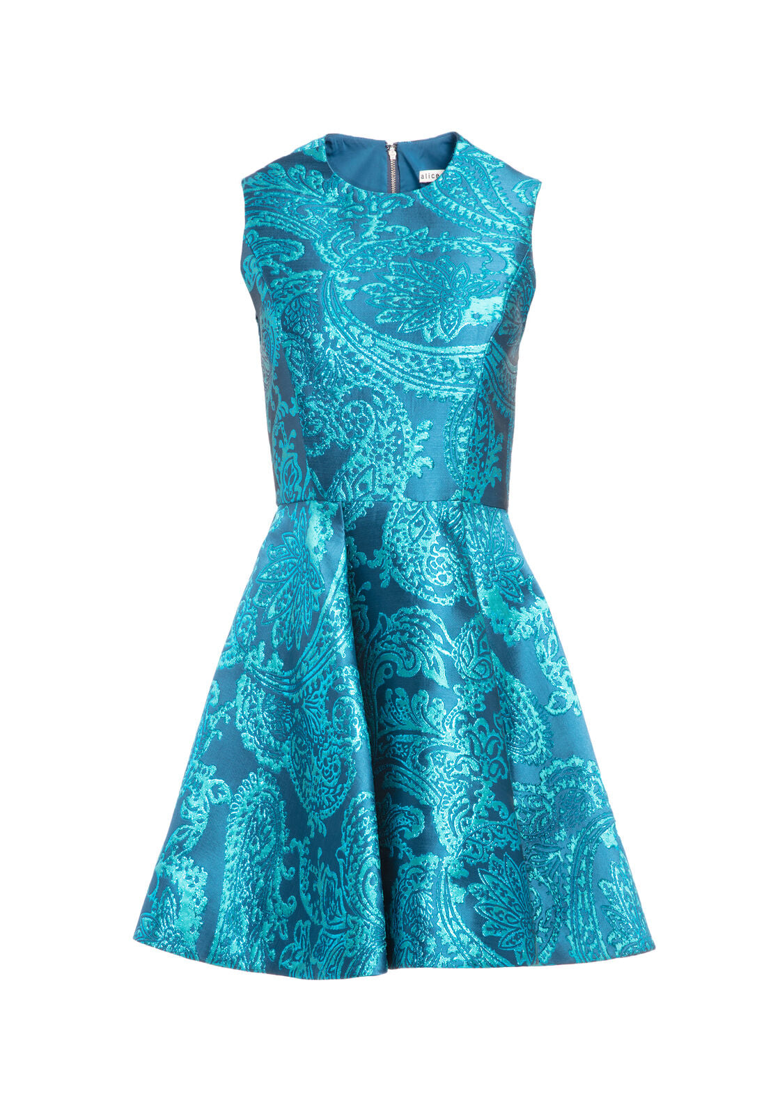 STASIA DEEP PLEAT PARTY DRESS-PEACOCK-ALICE + OLIVIA