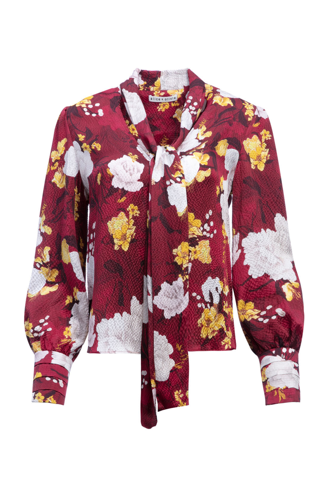 CROGAN TIE NECK BLOUSE-ALICE + OLIVIA