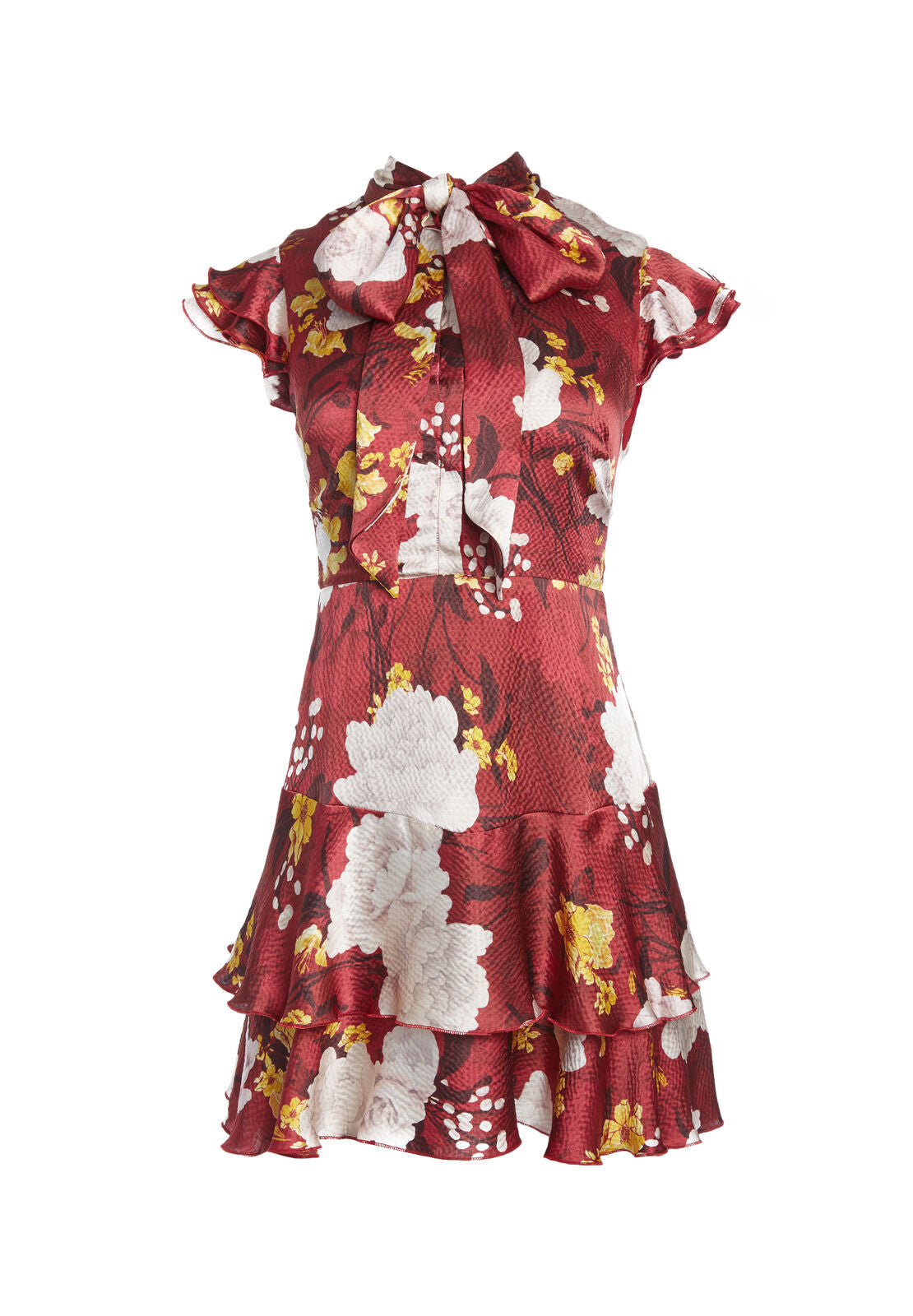 LASHAY TIE NK SHRT RFLE DRESS-ALICE + OLIVIA