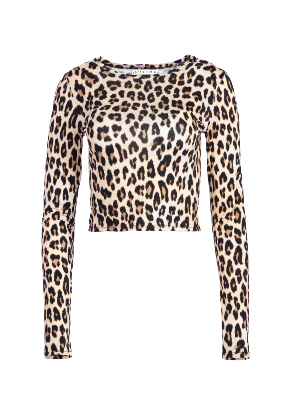 DELAINA LS CREW NK CROP TOP-ALICE + OLIVIA