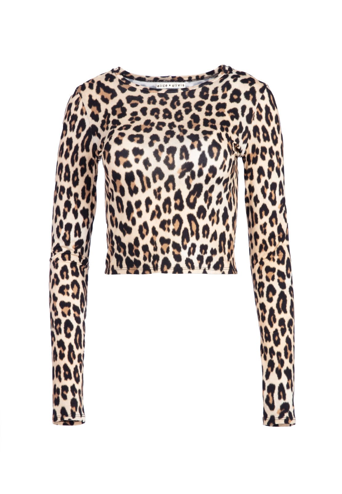 DELAINA LS CREW NK CROP TOP-ALICE + OLIVIA