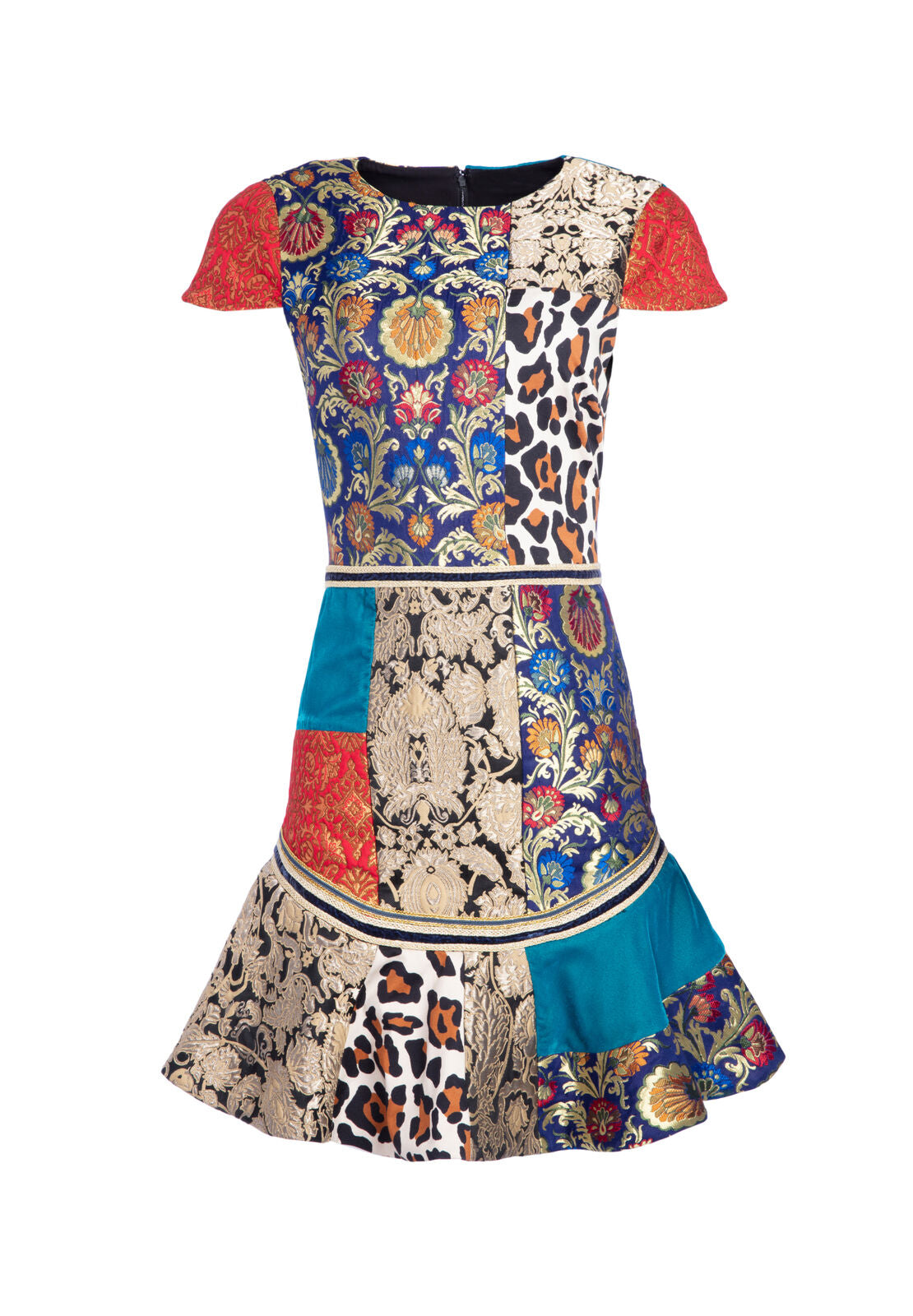 RAPUNZEL PATCHWORK MINI DRESS-ALICE + OLIVIA
