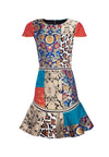 RAPUNZEL PATCHWORK MINI DRESS-ALICE + OLIVIA