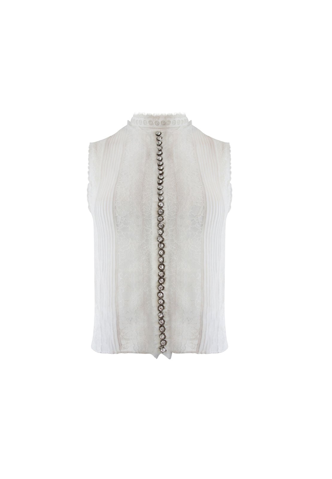 VALENTINE MOCK NK SLVLSS TOP-OFF WHITE-ALICE + OLIVIA