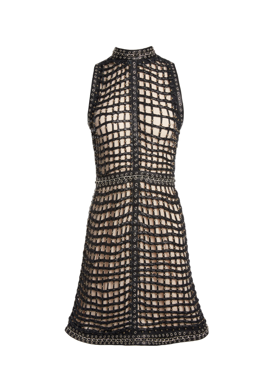 CARLOTTA STUD LTHR MOCK NK DRS-ALICE + OLIVIA