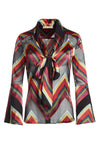 MERIDETH SLIT SLV TIE NK BTN-ALICE + OLIVIA