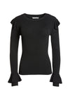 MITTIE METALLIC PLVR W RUFFLES-ALICE + OLIVIA