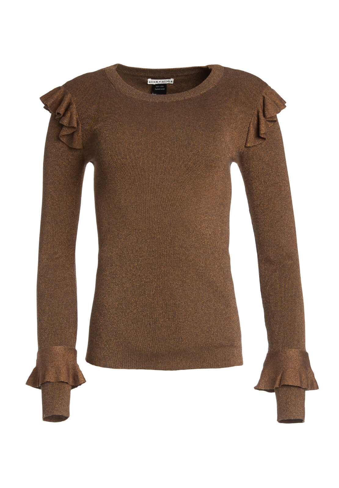 MITTIE METALLIC PLVR W RUFFLES-ALICE + OLIVIA