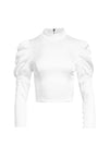 BRENNA FITTED PUFF SLV TOP-ALICE + OLIVIA