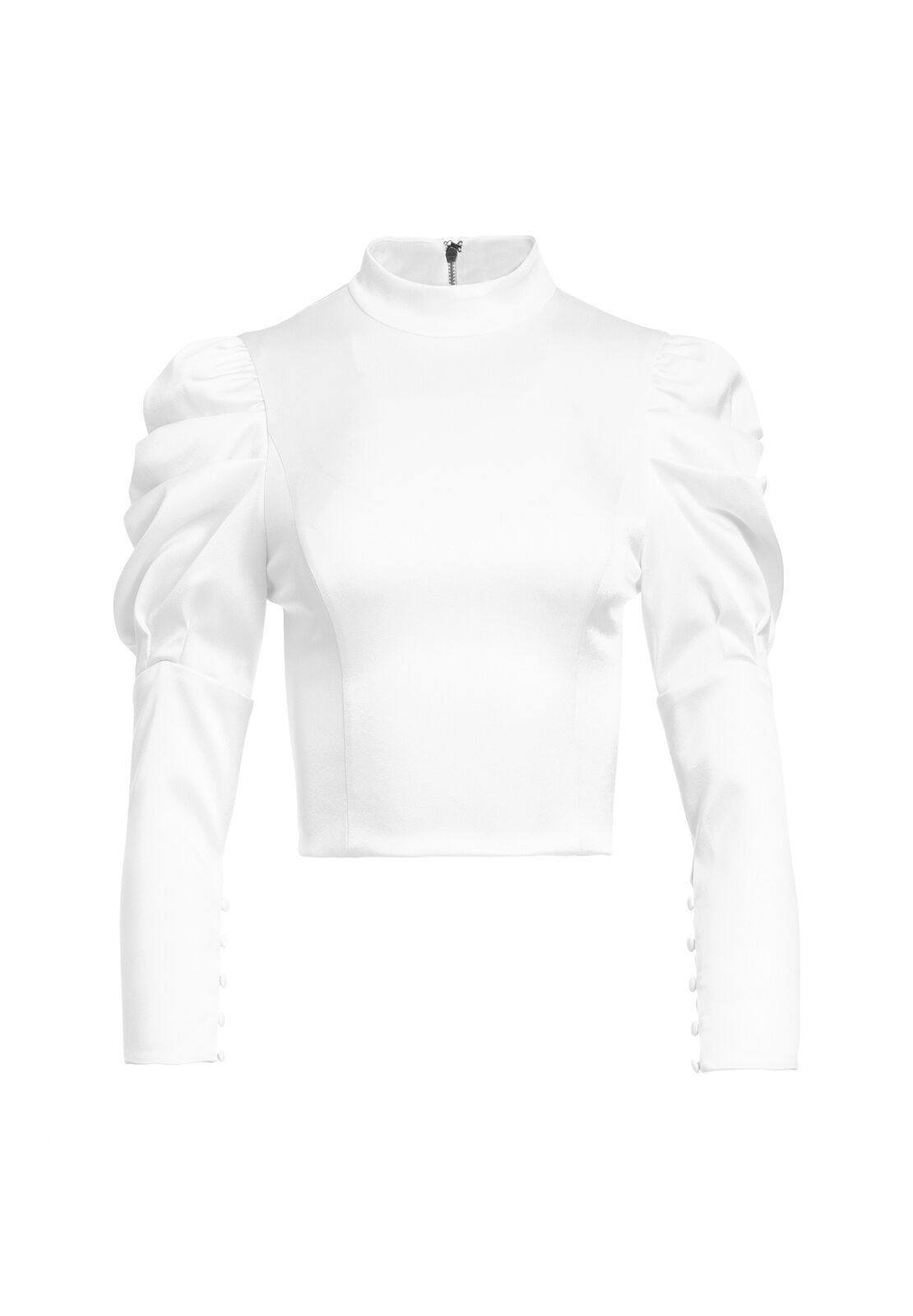 BRENNA FITTED PUFF SLV TOP-ALICE + OLIVIA