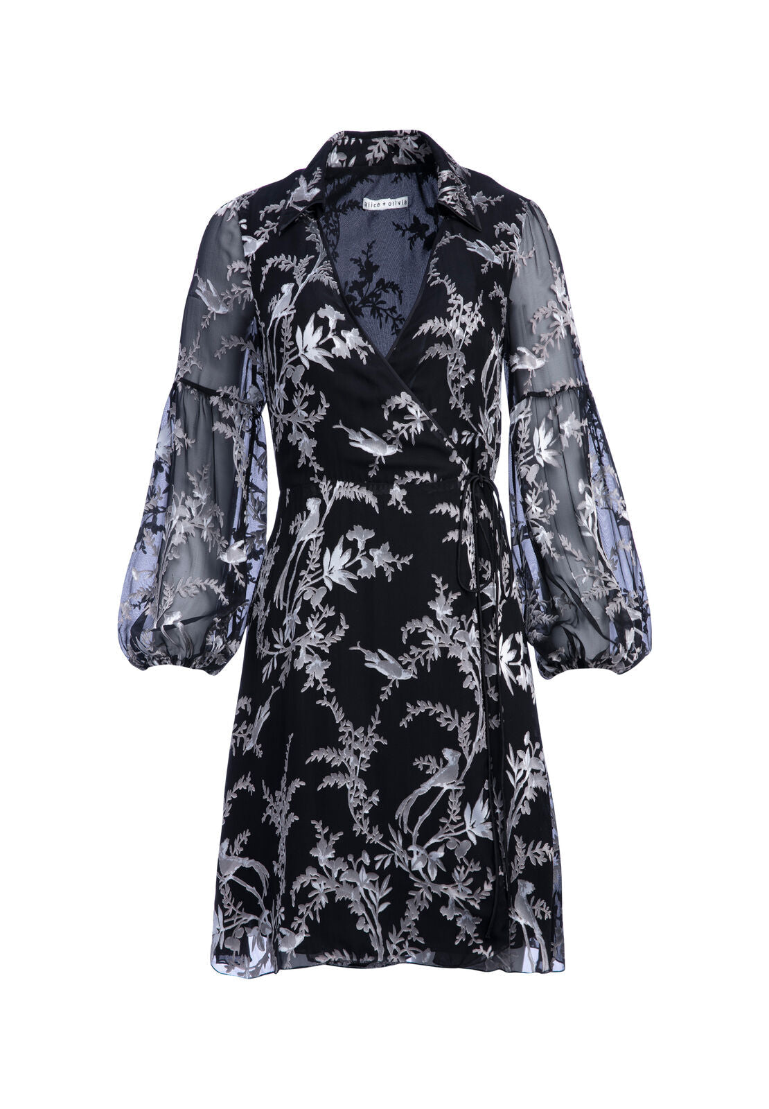 GASTON BLOUSON SLV WRAP DRS-ALICE + OLIVIA