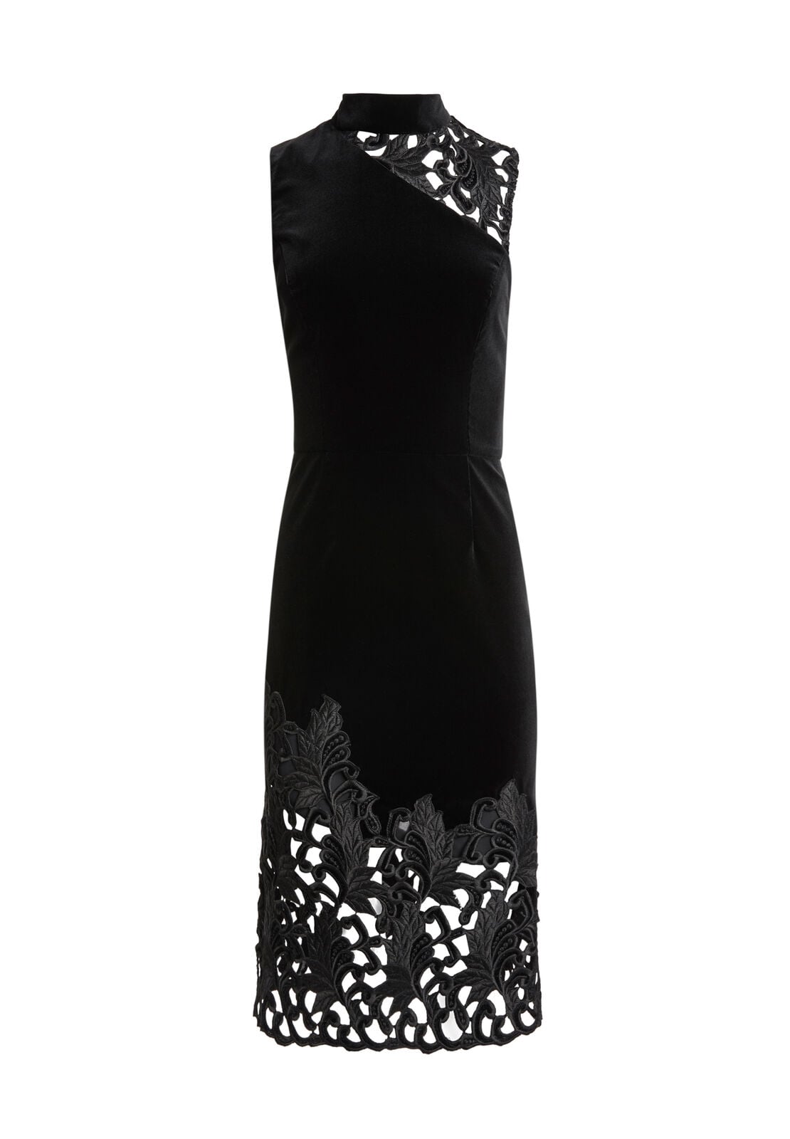 KIANA MOCK NECK LACE COMBO DRESS-ALICE + OLIVIA