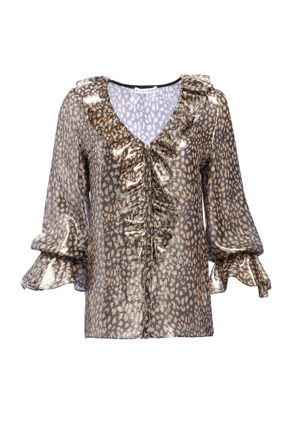 ELLIOT RUFFLE BLOUSE-ALICE + OLIVIA