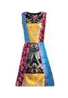 MALIN PATCHWORK MINI DRESS-ALICE + OLIVIA