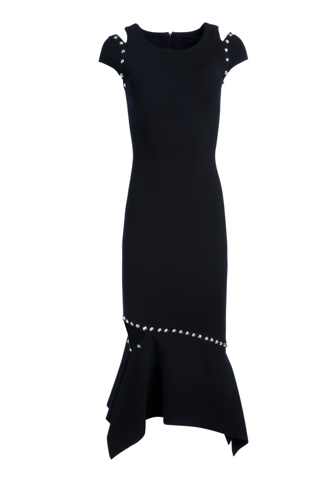 AMEERA STUDDED MIDI DRESS-Black-ALICE + OLIVIA