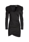 JUDY RUCHED MINI DRESS-Black-ALICE + OLIVIA