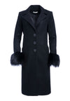 JACOBY REMOVABLE FUR CUFF COAT-ALICE + OLIVIA