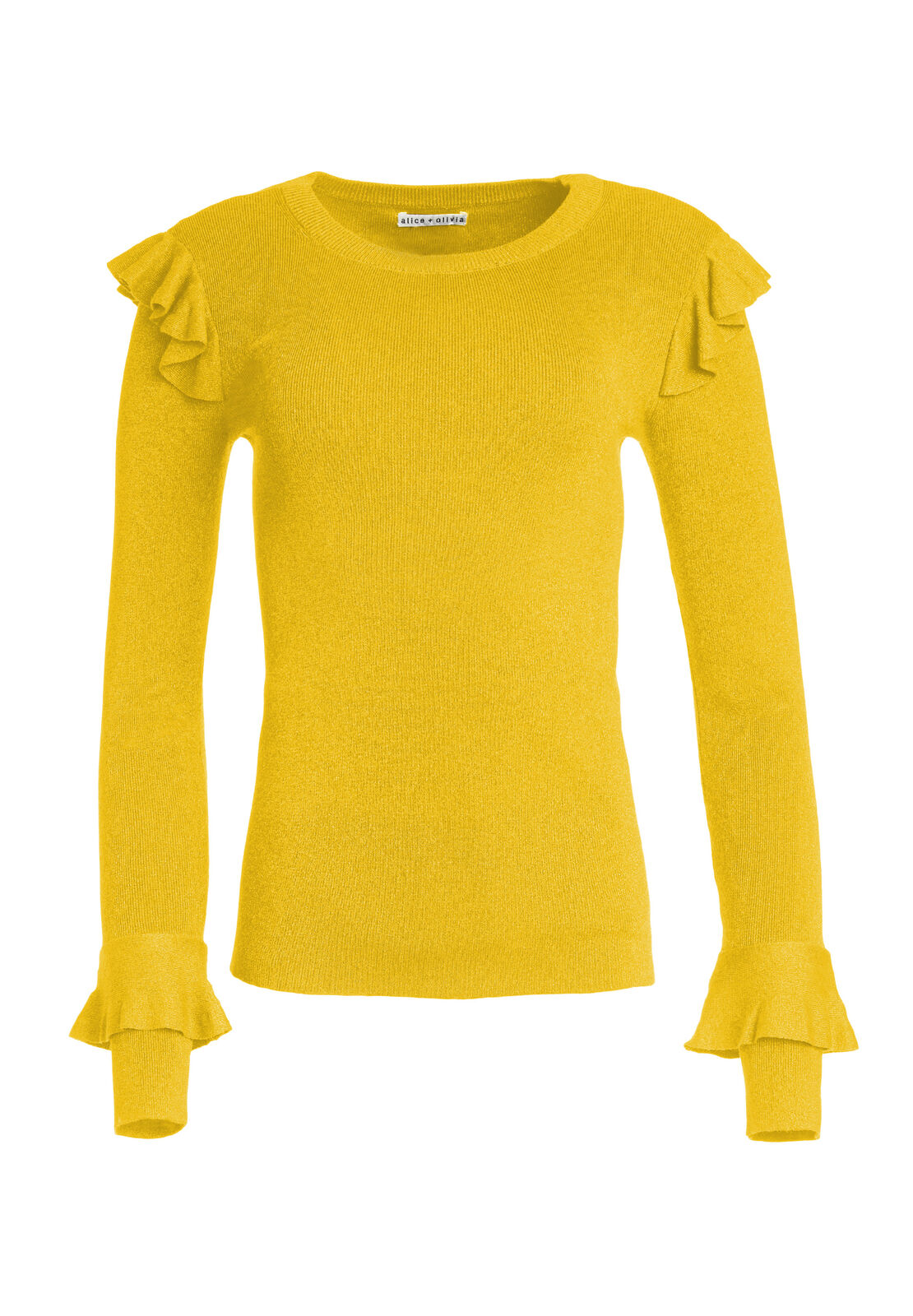 MITTIE METALLIC PLVR W RUFFLES-ALICE + OLIVIA