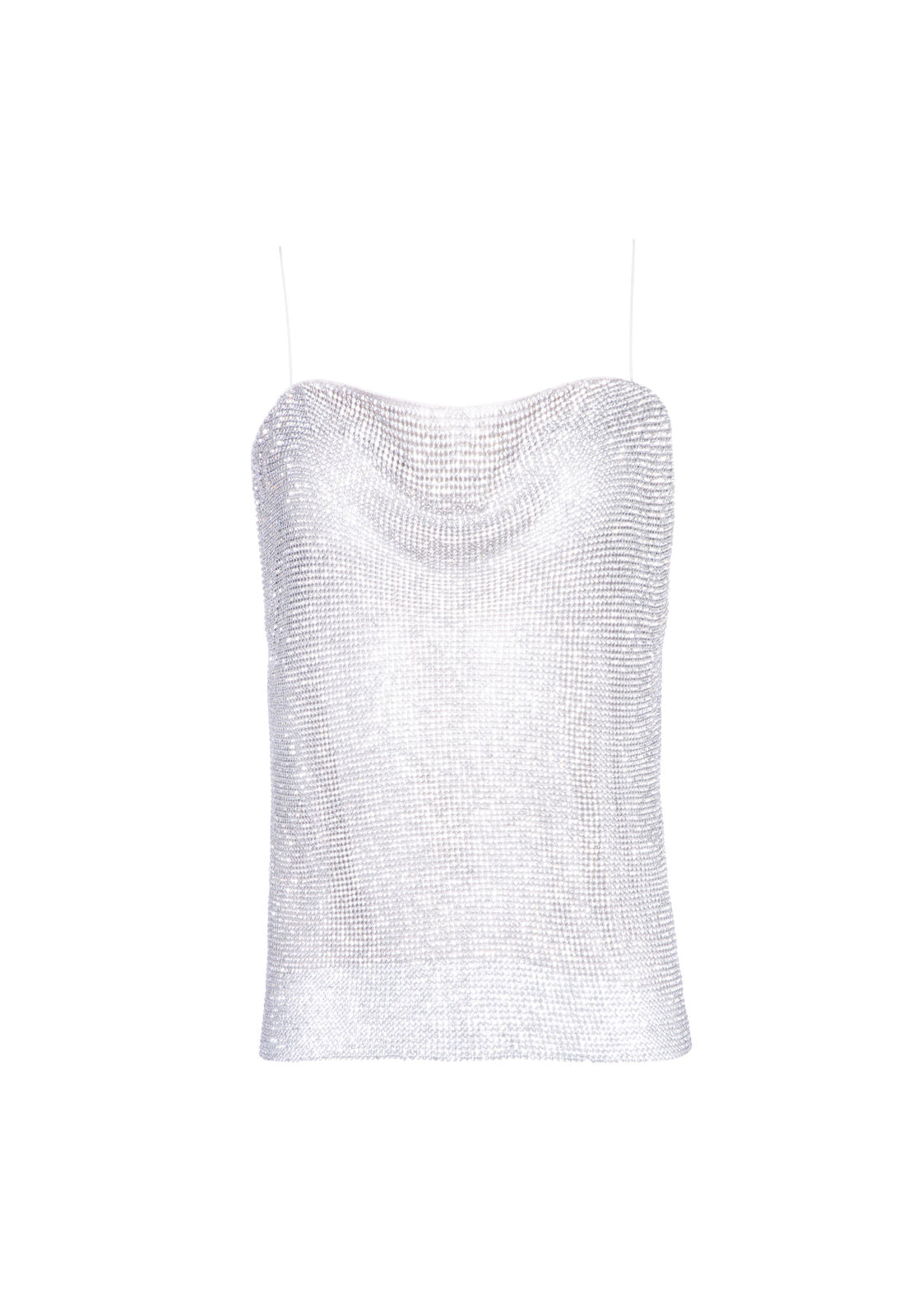 HARMON CRYSTAL TANK-SILVER/CHAINMAIL-ALICE + OLIVIA