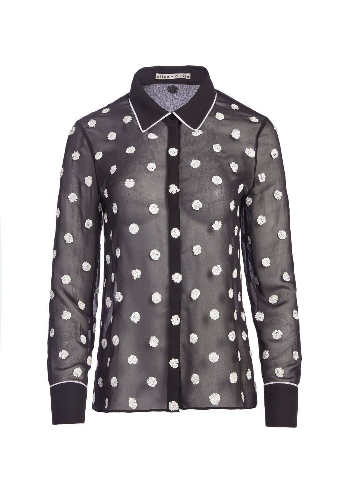 VINA SEQUIN BUTTON DOWN-ALICE + OLIVIA