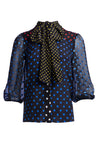 JEANNIE BOW COLLAR BUTTON DOWN-ALICE + OLIVIA