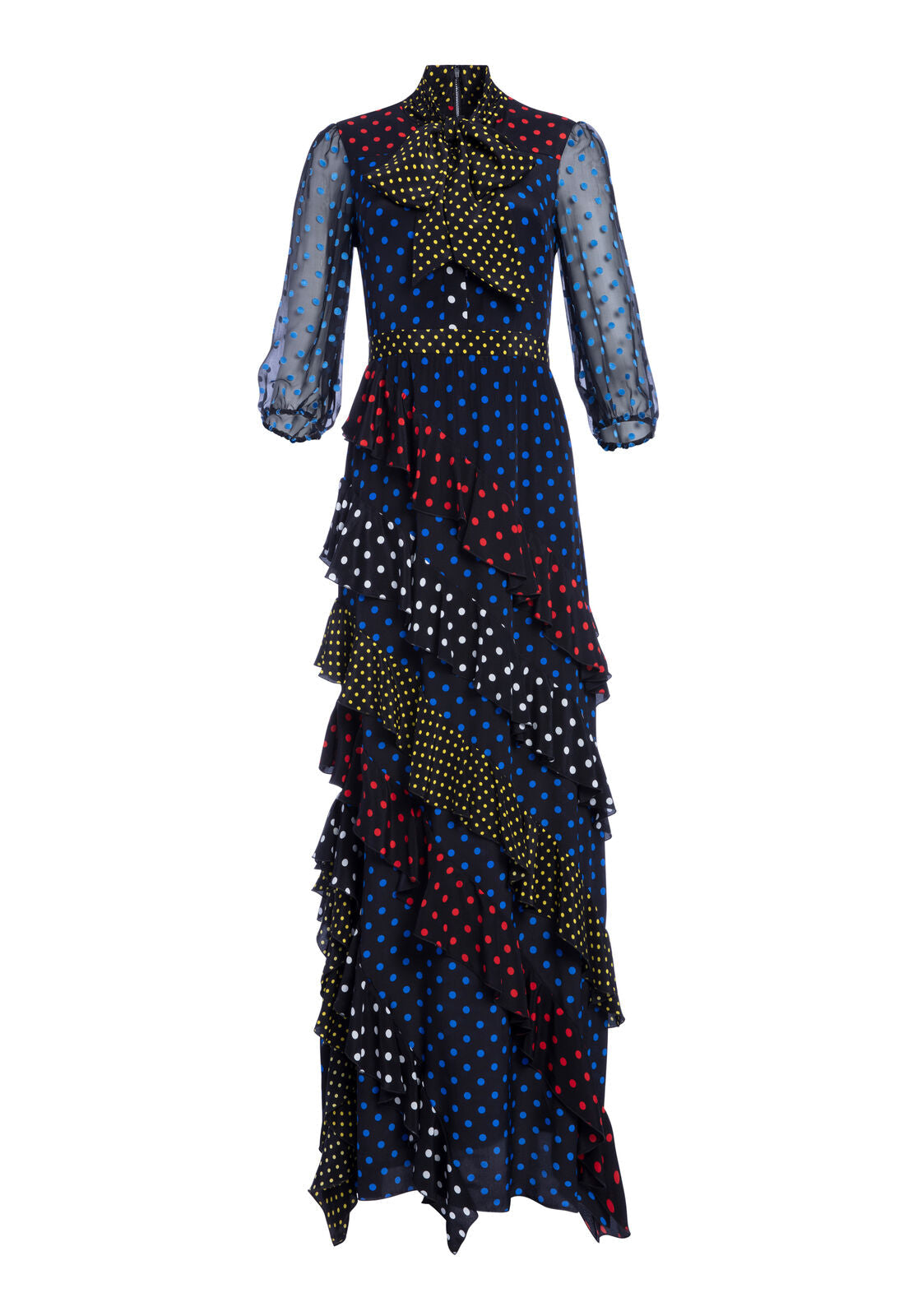 LESSIE RUFFLE MAXI DRESS-ALICE + OLIVIA