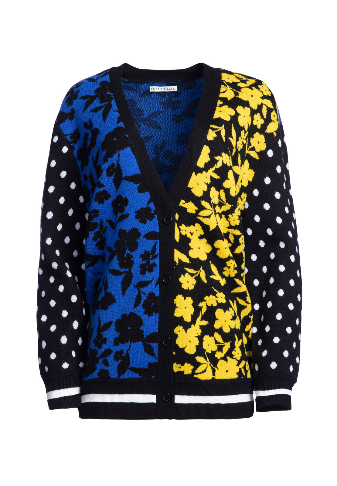 BRADFORD GRANDPA CARDIGAN-BLACK/MULTI-ALICE + OLIVIA