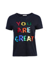 RYLYN SEQUIN CREW NECK TEE-ALICE + OLIVIA