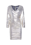PACE BAT WING SILVER MINI DRESS-ALICE + OLIVIA