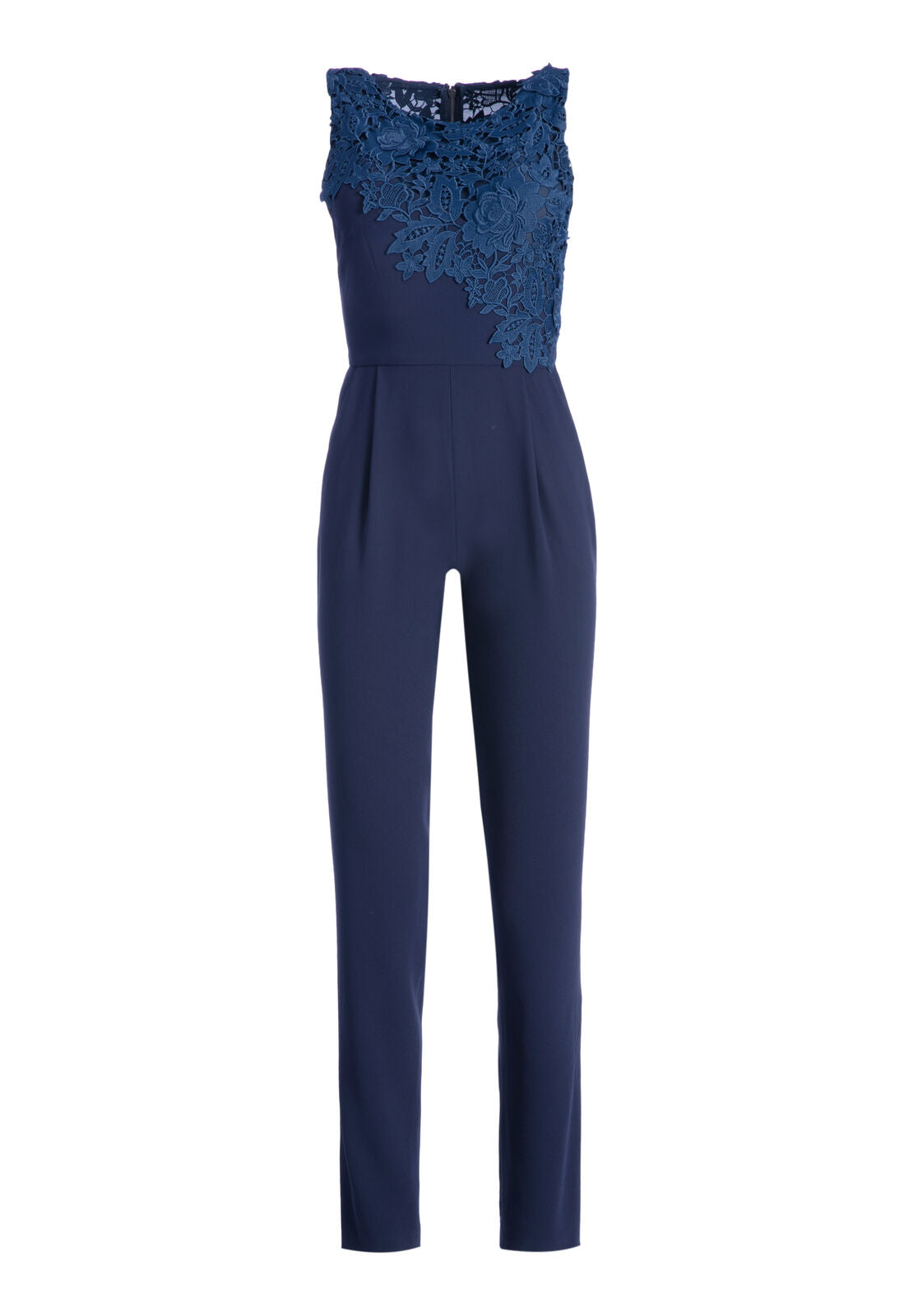 JERI CREW NK STRGHTLG JUMPSUIT-SAPPHIRE-ALICE + OLIVIA