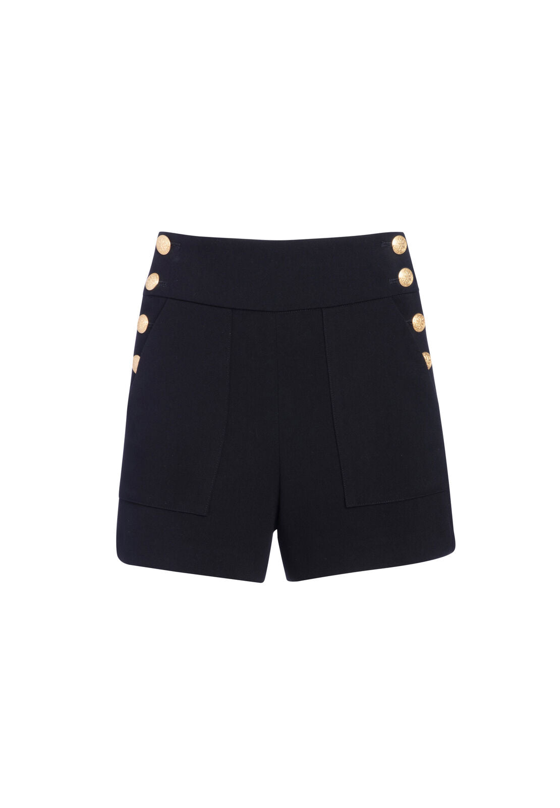 DONALD HW SIDE BTN SHORTS-ALICE + OLIVIA