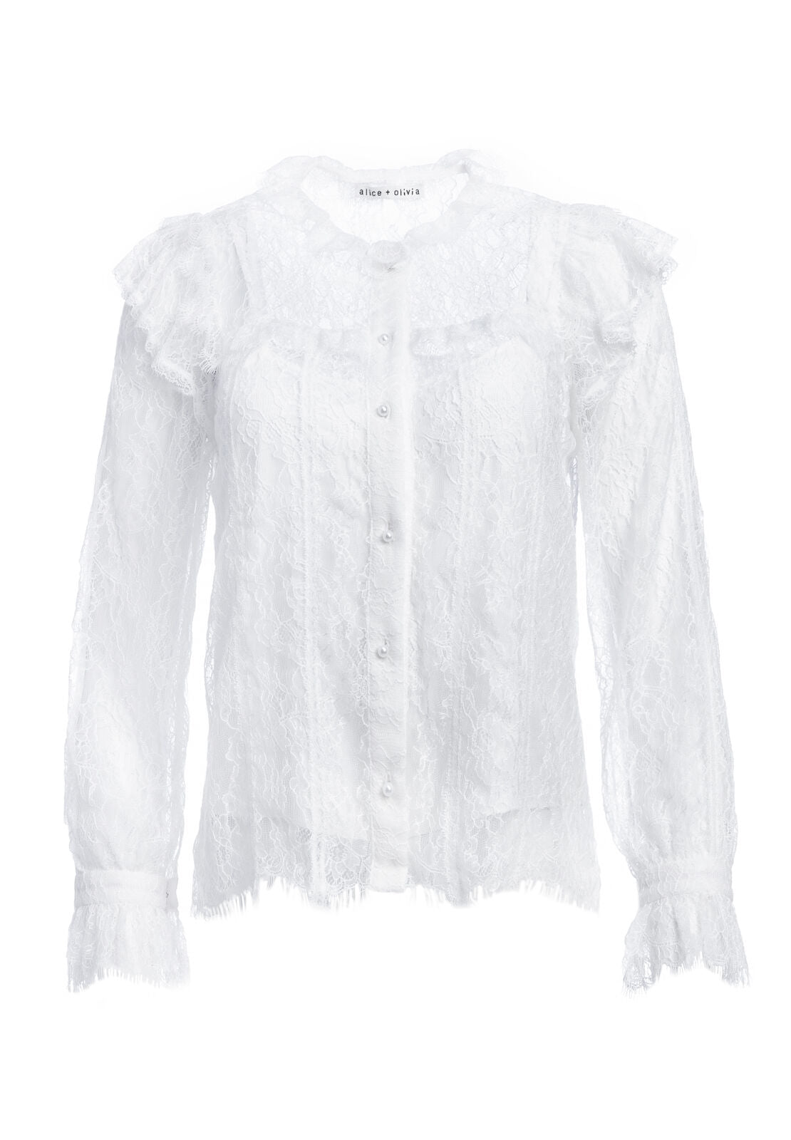 MALINDA LNGSLV RUFFLE TRIM BLS