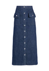 TOWNES SNAP FRNT MIDI SKIRT-ALICE + OLIVIA