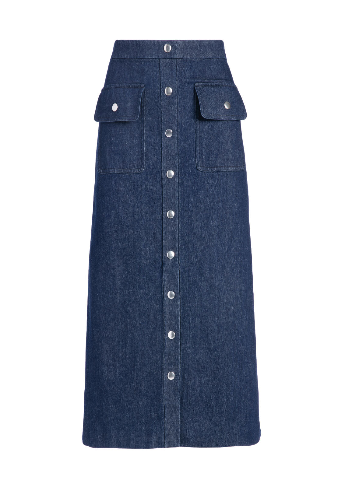TOWNES SNAP FRNT MIDI SKIRT