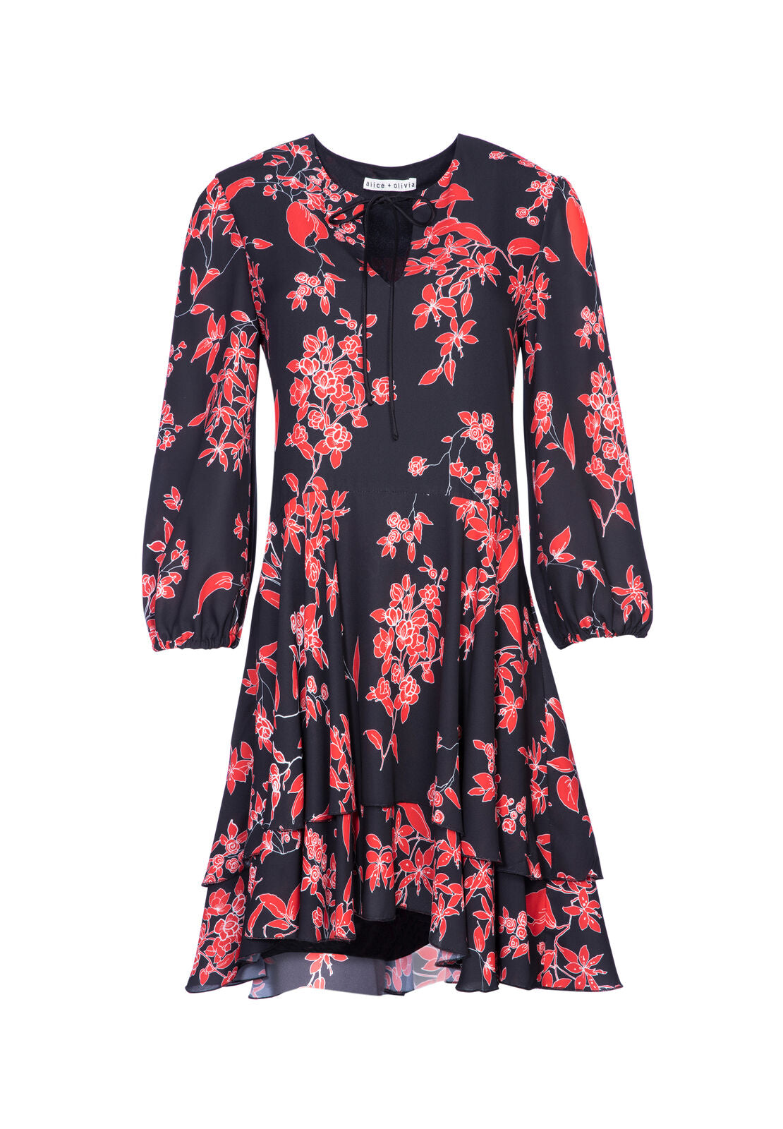 MOORE BLSON SLV LYRNG TNIC DRE-ALICE + OLIVIA
