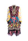 DASHA TIERD RFL TIE NK MID DRE-ALICE + OLIVIA