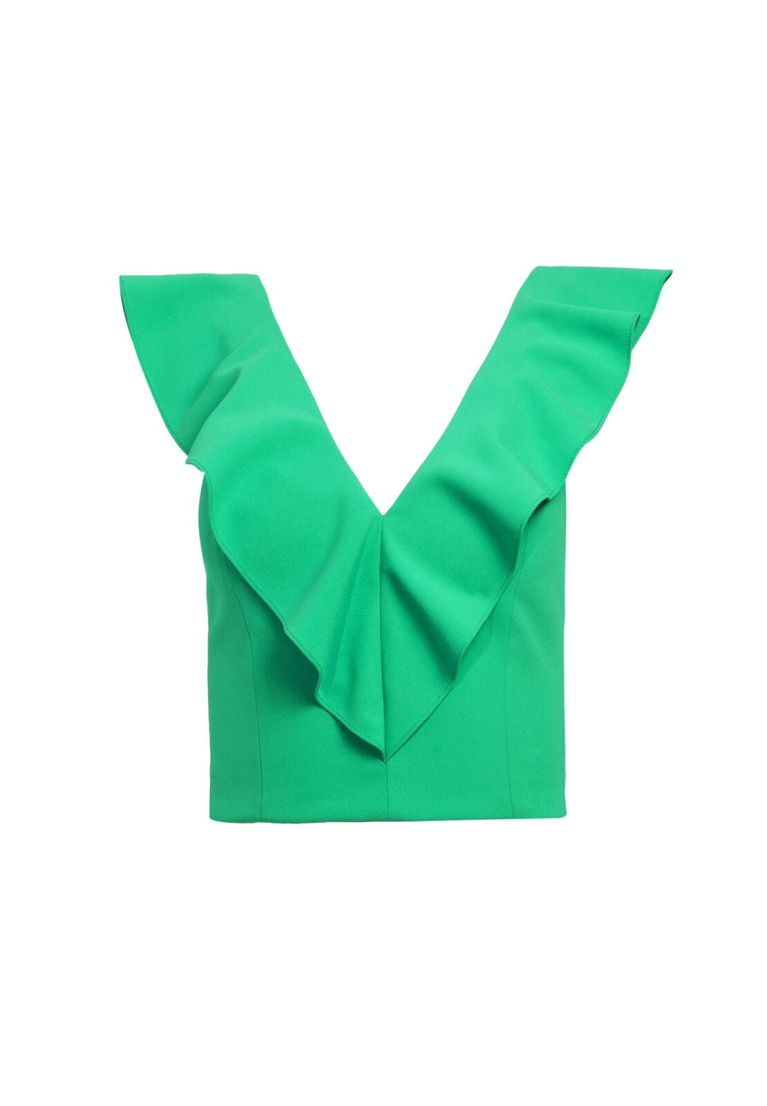 PRIA CROPPED V NK RUFFLE TANK-ALICE + OLIVIA