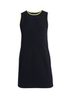 COLIN COLORBLOCK MINI DRESS-BLACK/NEON YELLOW-ALICE + OLIVIA