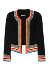 MEEMEE EMBR CARDIGAN-BLACK/MULTI-ALICE + OLIVIA