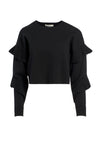 NETTIE RUFFLE SLV CREW NK SWTR-ALICE + OLIVIA
