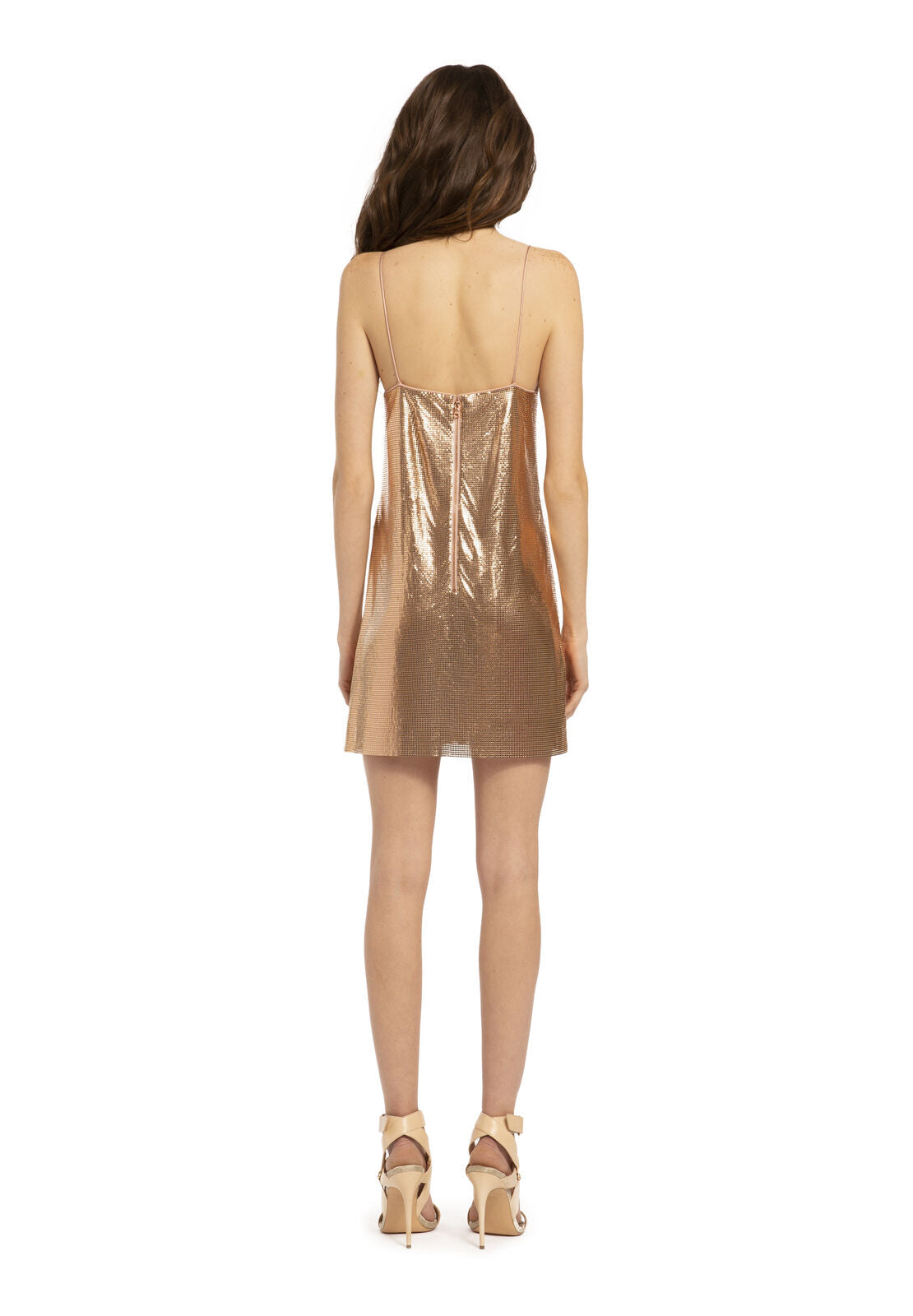 HARMONY CHAINMAIL MINI SLIP DRESS-ALICE + OLIVIA