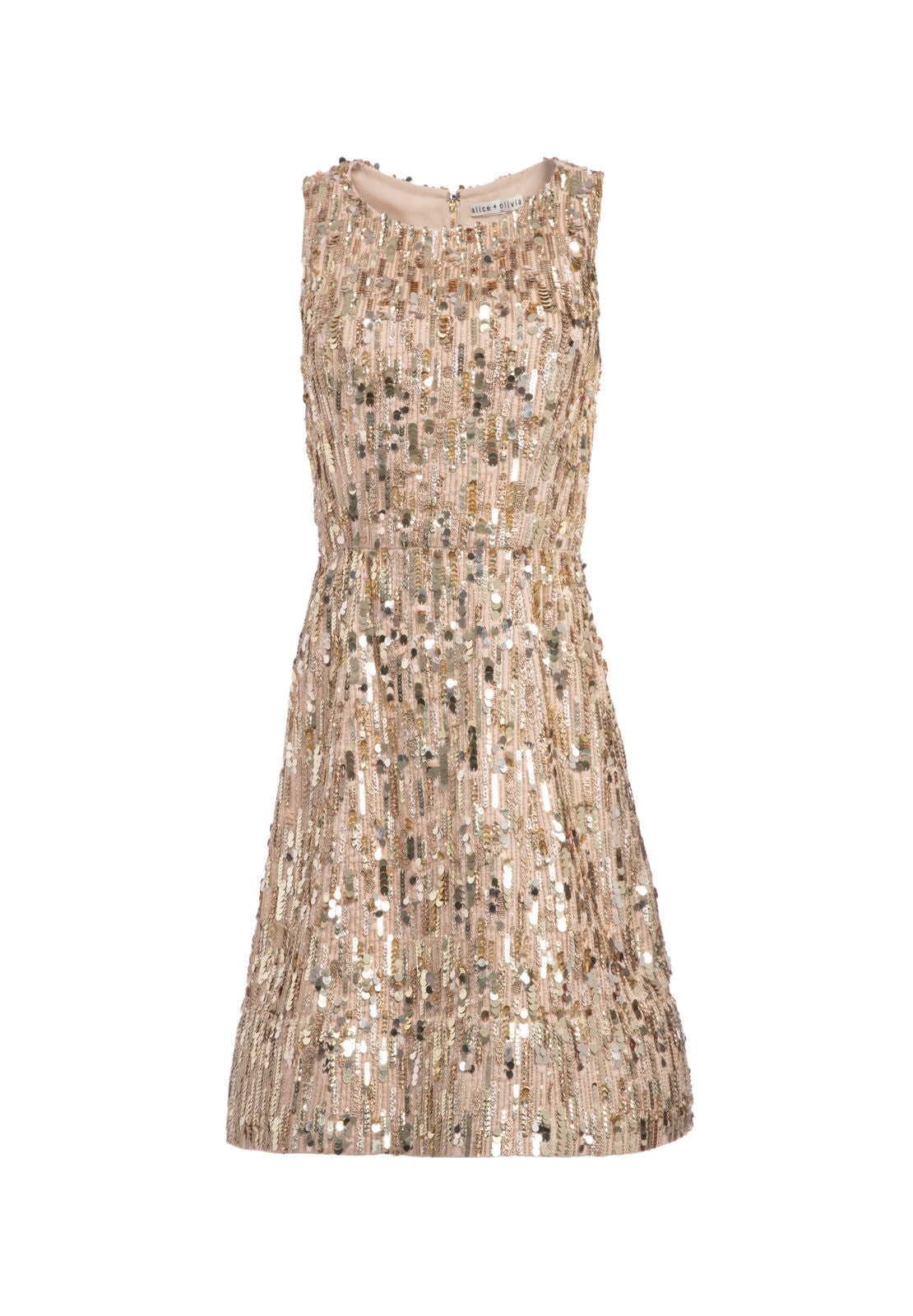 LINDSEY EMB STRCTRED POUF DRE-SESAME/GOLD-ALICE + OLIVIA
